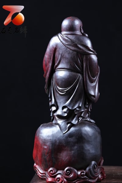 印度小葉紫檀 木雕狀元清刀造像【招財彌勒】5