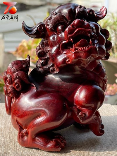 印度小葉紫檀高油密樹心料 湘工手作【喜獅】9