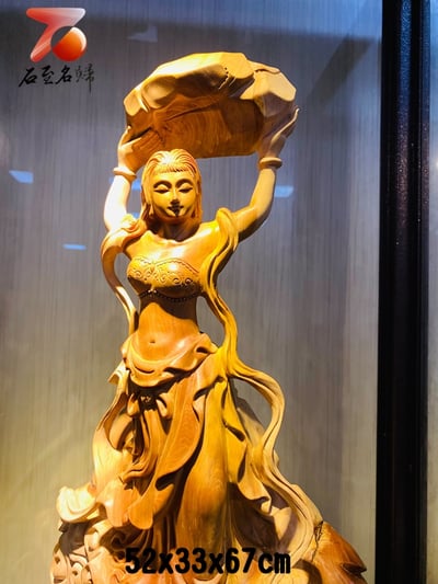 崖柏木整料雕刻【女媧補天】7