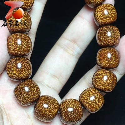 貢木桶珠13×14mm老料炫彩玉化星空料 360度超級大黑龍鱗【禪修】4