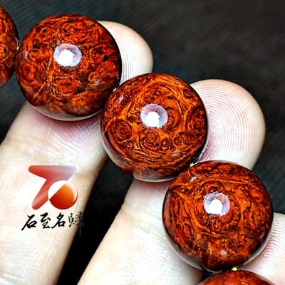 印度小葉紫檀15mm極品爆滿纓子瘤疤【文曲星】4