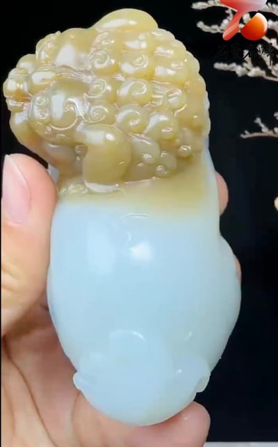 頂級館藏臻品和田玉俄糖白料【獅王：事事如意】4