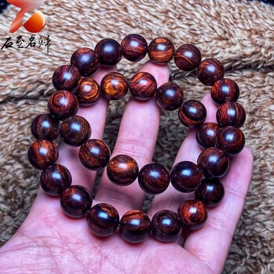 海南黃花梨 紫油梨老料12mm/10mm手珠7