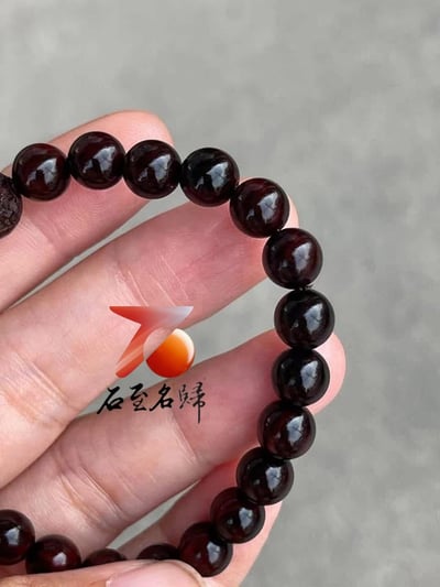 天然 印度小葉紫檀玻璃底老料 高油高密8mm手珠【福在眼前款/素珠款】2