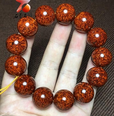 印度小葉紫檀 超爆滿瘤疤18mm手珠【富貴】6