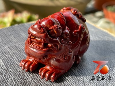 印度小葉紫檀高油密二膘材質 湘工手作【貔貅】2