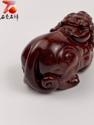 精選印度小葉紫檀二膘料【貔貅】14