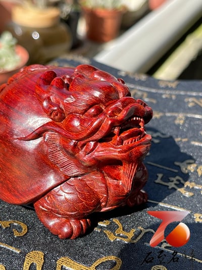 印度小葉紫檀樹心料 湘工手作【龍龜】7