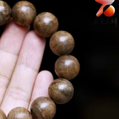 天然野生 柬埔寨菩薩棋沉香16mm手珠 重22克7