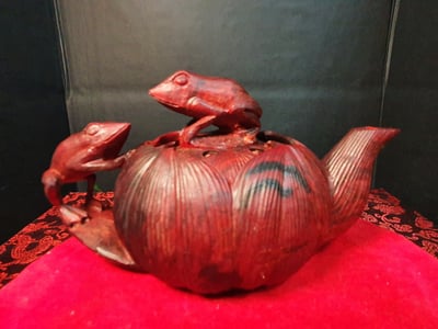 印度小葉紫檀工藝茶壺【蓮生貴子壺套組】3