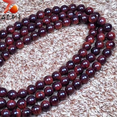 海南黃花梨 限量三串 紫油梨老料12mm×108+6顆8