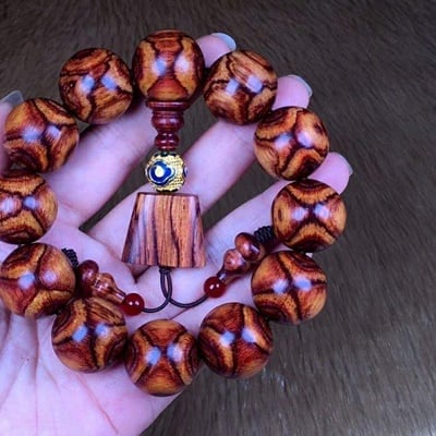 驚艷亮相 海南黃花梨野生干料19.5手珠3