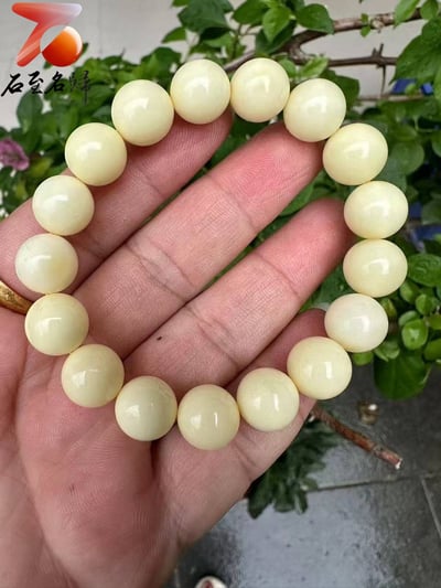 純淨如雪，典雅之選【精品瓷白蜜蠟10mm手珠】4