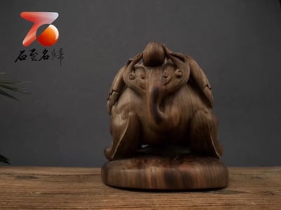 印度老山檀香極品陰沉黑肉料【霸氣貔貅】6