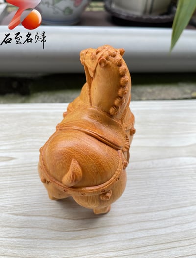 雲南大葉黃楊木 唐風餘韻【唐馬】7