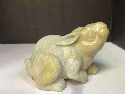 壽山峨嵋石【玉兔送福】1