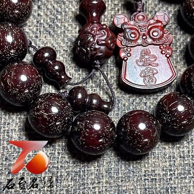 天然 印度小葉紫檀銀河系列｜15mm×15顆 頂級爆滿粗星【暴富】4