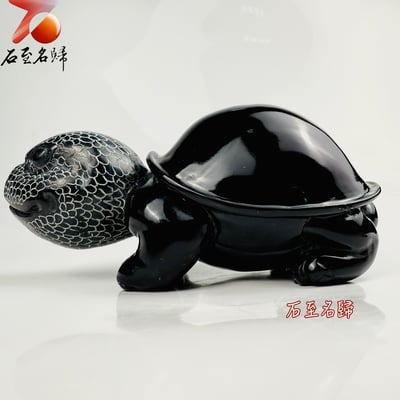 丹東石純手工雕烏龜 張國民雕刻家作品【石甲俠龜】3