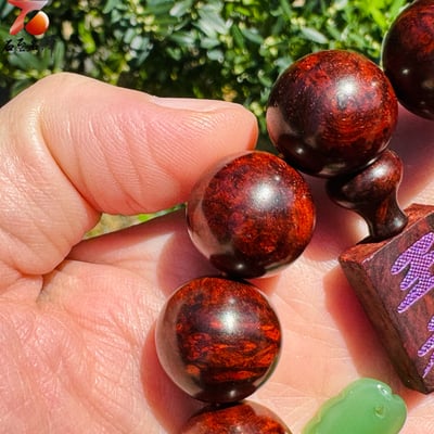 天然 印度小葉紫檀瘤疤料15mm【王者】8