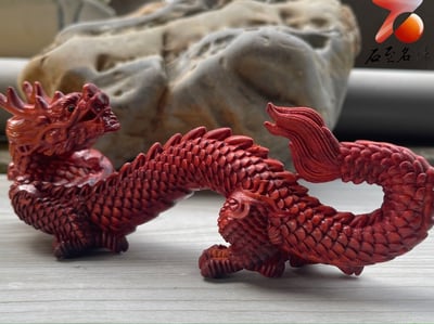 非洲紅木龍擺件【龍行天下】3