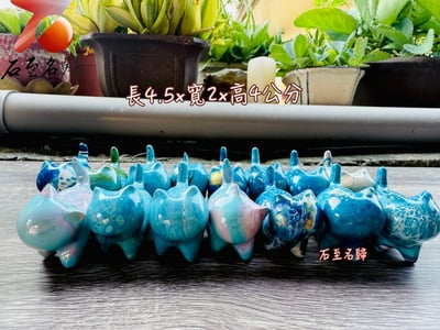 木雕流體彩繪小貓咪 長約4.5公分4