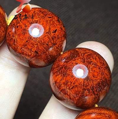 印度小葉紫檀20mm手珠【奇蹟-年年有餘】7