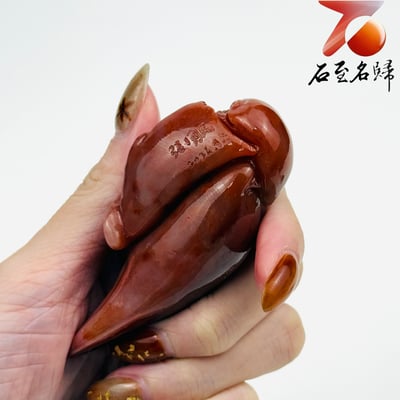 老撾石手工精雕 張國民老師作品【有鉗（錢）-赤甲威揚】4