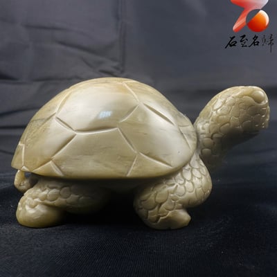 江西芙蓉石純手工雕烏龜 【碧祥（必祥）龜】張志方老師作品1