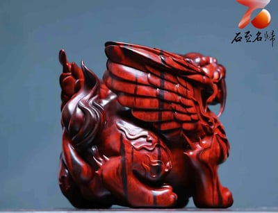 印度小葉紫檀 純手工精雕 【招財飛天貔貅】傳承與財富的化身3