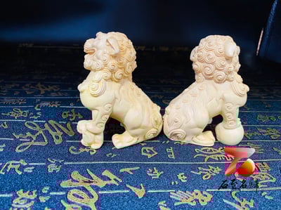 黃楊木精雕作品【吉祥獅套組】4