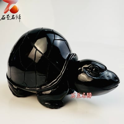 丹東石純手工雕烏龜 【福頭龜寶】張國民老師作品2
