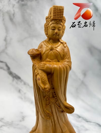 台灣現貨 實體店鋪 進口黃楊木【大媽祖】6