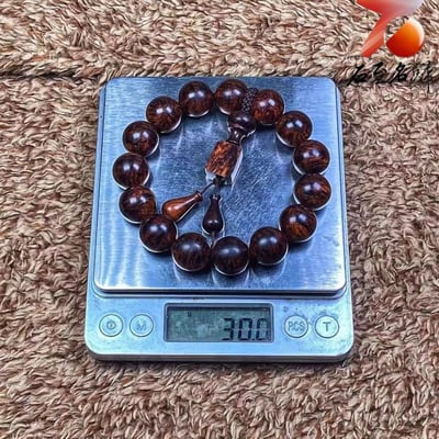 臻藏 海南黃花梨老料 爆滿芝麻點15mm手珠 重量30克8