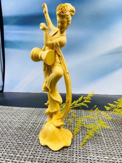 大葉黃楊木【飛天四音】中式古典雅件5