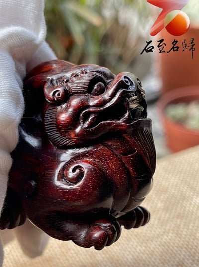 印度小葉紫檀高油密二膘料 湘工手作【漢代貔貅】4