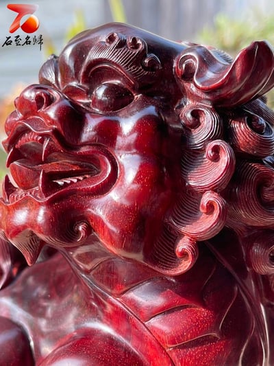 印度小葉紫檀高油密樹心料 湘工手作【喜獅】10