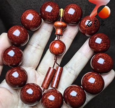 正宗印度小葉紫檀老料18mm×13顆1