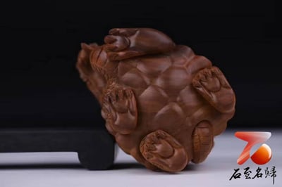 印度老山檀香全手工 湖南湘工大師雕刻【龍龜】5