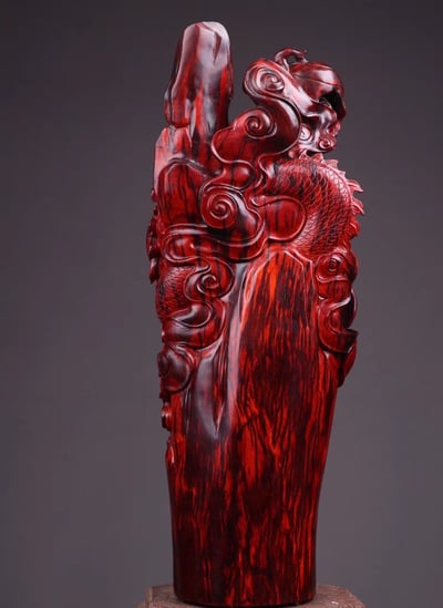 印度小葉紫檀高品質案擺【龍行天下】7