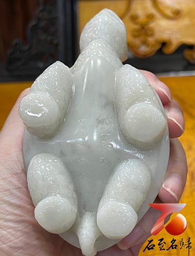 江西芙蓉石純手工雕烏龜 【陸龜】張志方老師作品6
