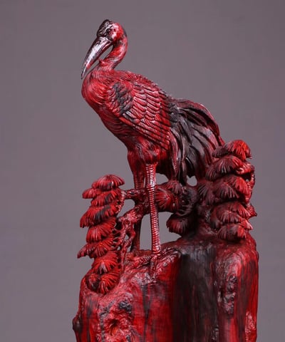 印度小葉紫檀【松鶴延年】2