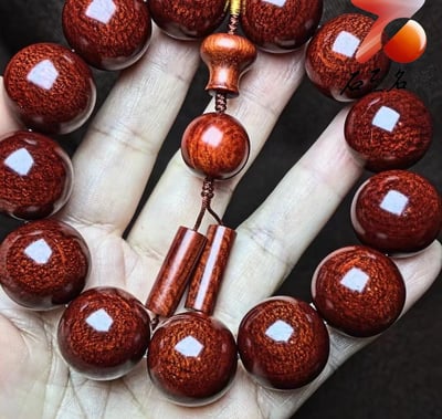 正宗印度小葉紫檀老料18mm×13顆3