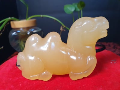 正宗印尼金水凍【沙漠之舟】手把件系列3