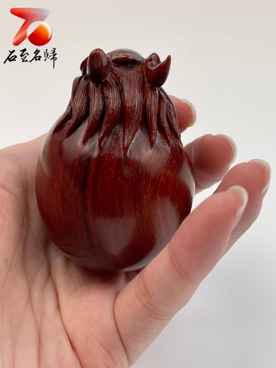 印度小葉紫檀高油密二膘材質 湘工精雕【龍蛋】5