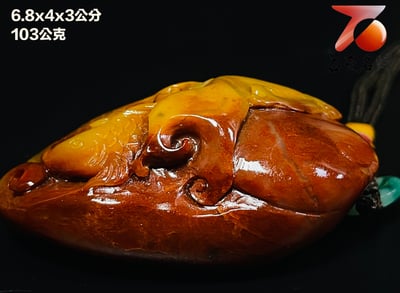 精美壽山石 老師傅手工雕刻【如魚得水】2