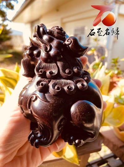 印度小葉紫檀高油密老料 湘工精製【貔貅】2