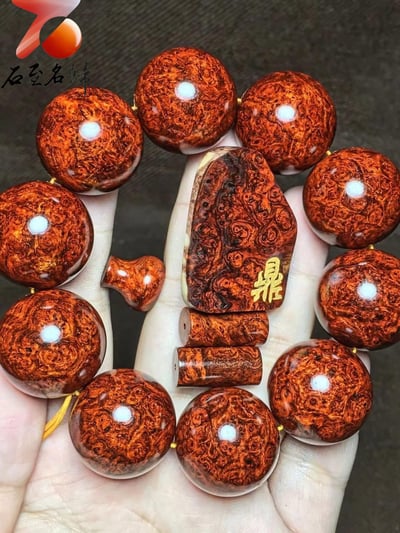 印度小葉紫檀老料炫彩爆滿 點狀葡萄纓子瘤疤【鼎】3