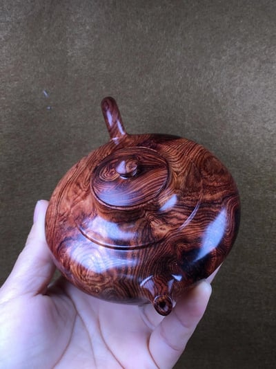 海南黃花梨油梨野生老料【精品壺】8