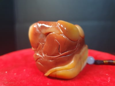 壽山石系列手把件【童子獻壽】3