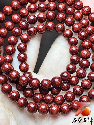 印度小葉紫檀滿魚鱗帶金星6mm x 108顆手串4